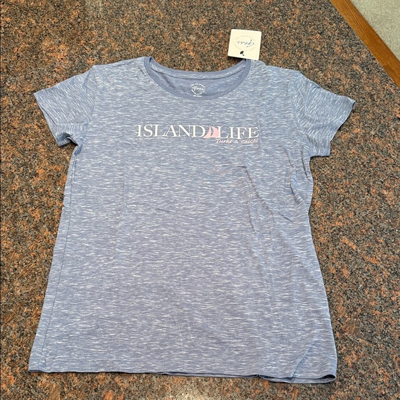 Gear For Sports Island Life Turks & Caicos Women's Tee NWT - Picture 1 of 5
